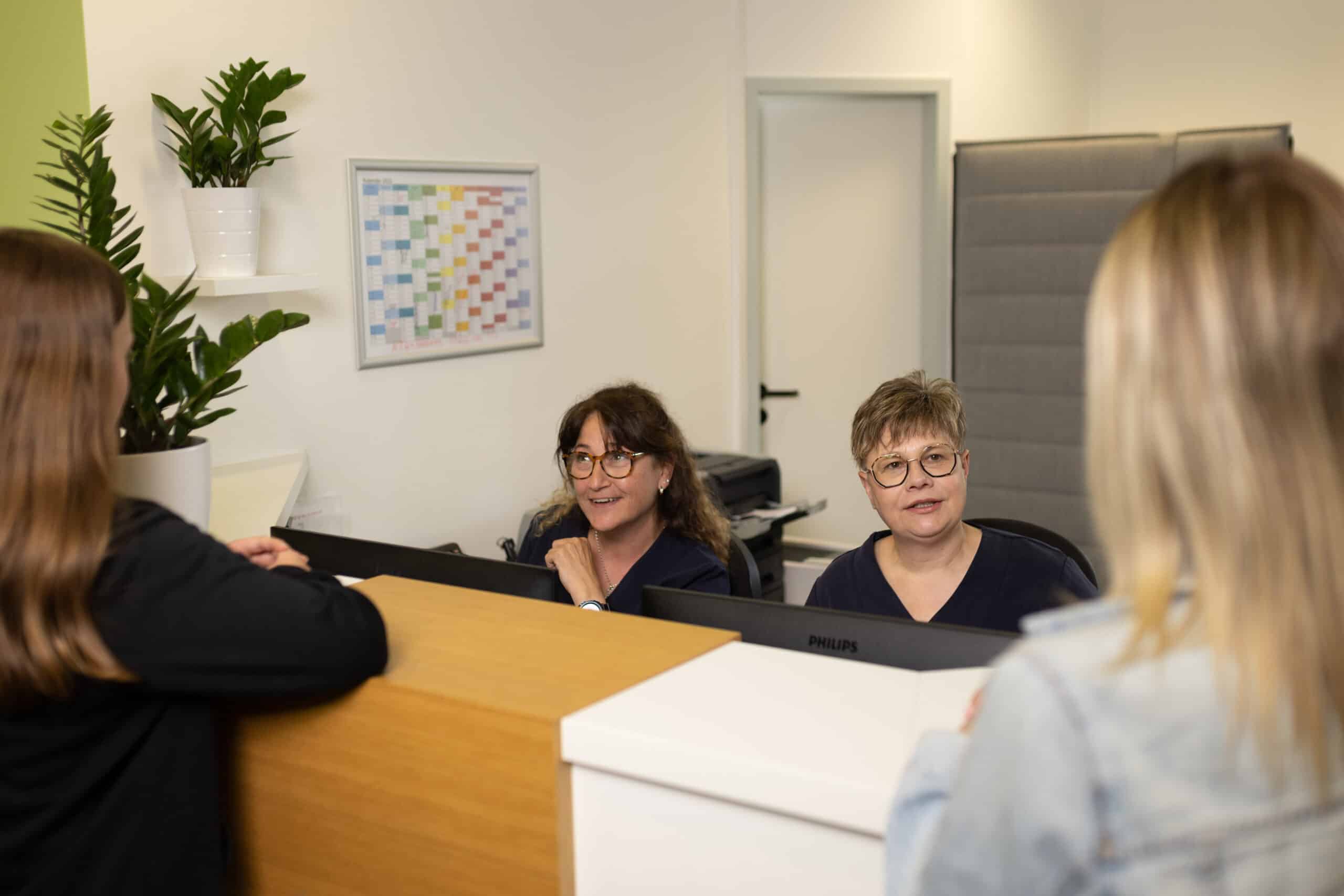 Empfang in der Gemeinschaftspraxis Dr. Hagenah und Dr. Ludwig